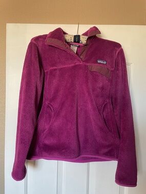 Patagonia Magenta Snap-Front Fleece Pullover